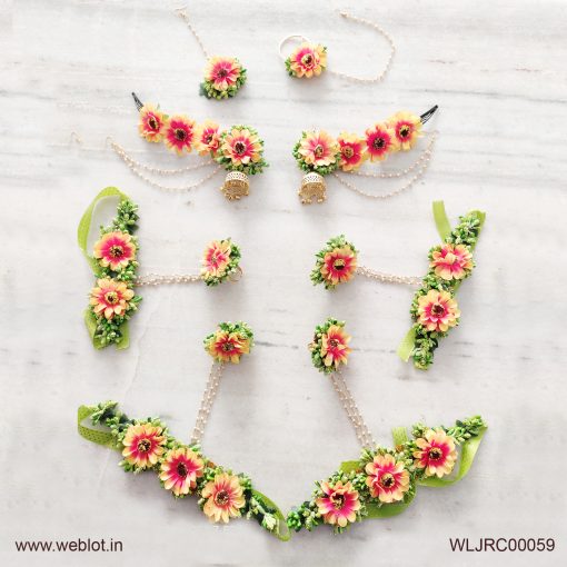 Floral--pinkyellow-jwellery-set.jpg