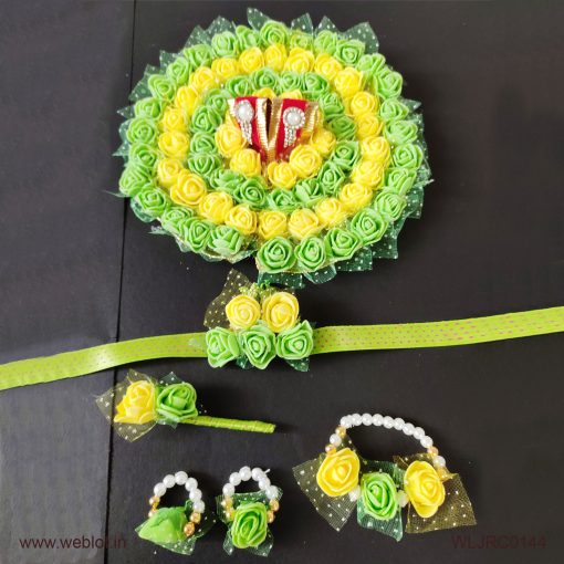 WEBLOT-Beautiful-green-yellow-rose-dress-for-laddoo-gopal.jpg